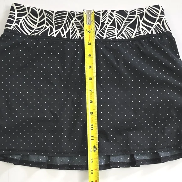 Lululemon Pace Setter Skort Skirt Sweet Polk Spot Black Pretty Palm Pleated Sz 4 - Picture 14 of 14